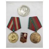Soviet metals and medallion