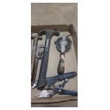 Hammer adjustable wrench , tape measures,  and