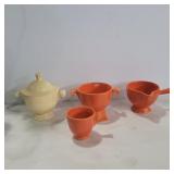 4 Fiesta cream and sugar dishes