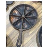7-wedge cast iron cornbread skillet