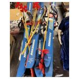 blue Rossignol LTS JR skis with matching yellow