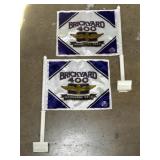 Pair of inaugural 1994 Brickyard 400 car flags