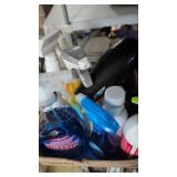 Lotion, sanitizer, cleaners, & Conair hair dryer