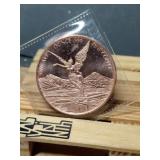 1 OUNCE OF .999 FINE COPPER ROUNDCU COPPER