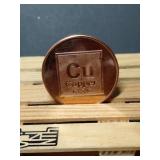 1 OUNCE OF .999 FINE COPPER ROUNDCU COPPER