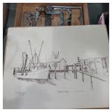 Bill Meredith-smith shrimp boat print signed and
