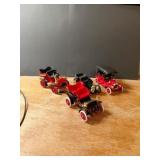4 COLLECTABLE DIE CAST CARSDOORS ,HOOD ALL OPEN