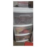 Sterilite 3 drawers organizer with assortment of