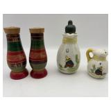 Mexico wooden striped colored salt and pepper