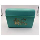 Vintage Lustrous ware plastic recipe box