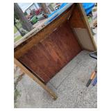 Make shift manger for outdoor Christmas display