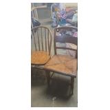 2 wooden chairs