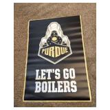 Black 23 in x 34-1/2 in Purdue adhesive canvas