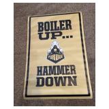 Gold 23 in x 34-1/2 in Purdue adhesive canvas