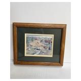 12x10 old village print by will moses