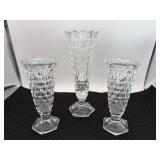 Fostoria, American clear bud vase two are 6