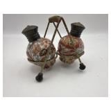Vintage ceramic salt and pepper, shakers floral