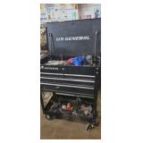 Us general rolling tool chest with tools and