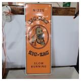 Zig zag metal sign 24in x 9in