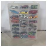 Hotwheels cars in double side plastic carrying