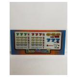 1987 Bally slot machine glass panel 20x9 1/2 inch