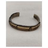 Native American Mark Zazzie feather cuff bracelet