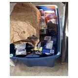 Tote of new lightbulbs, different sizes & styles