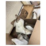 Two pairs of ice skates, two pairs of