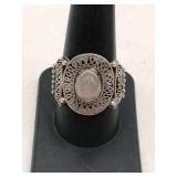 Silver art deco Whitestone ring marked 925 size 9