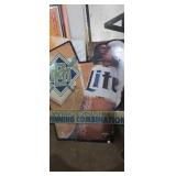 Wisconsin baseball miller lite beer metal