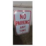 No parking anytime sign 12x18in