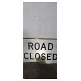 Road closed road sign 40x30in single sided