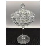 Fostoria, American cubist pattern pedestal