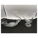 Fostoria century creamer 5 1/4 inches tall. Swan