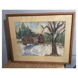 Framed original artwork 30 x 22'