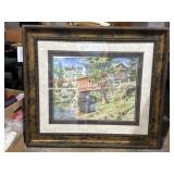 Ornately framed art print 37 x 34'