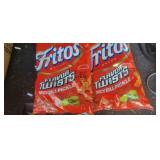 Fritos  flavor twists spicy dill pickle