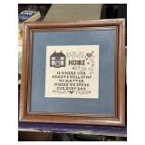 Framed & matted cross-stitch 16' x 16'