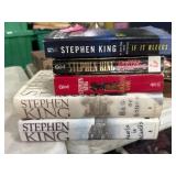 Stephen King novels, two hardcover, three