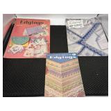 Three vintage edging booklets.