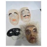 translucent plastic Halloween masks 1970s classic