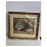 Home interiors decorator art framed stoneware