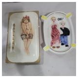 Suggestive ashtrays