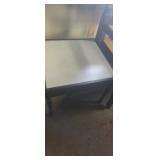 Wooden side table with laminate top 22x23x19in