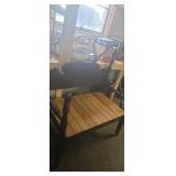 Wooden rolling 4 post bench 41x23x46