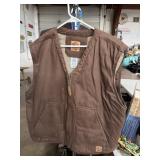 Berney brown duck/ hunting vest canvas vest size
