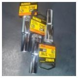 New 3 pc. Dewalt Deep well 6 point sockets 7/16