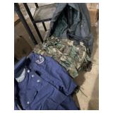 Army BTU uniform, Air Force blues uniform and