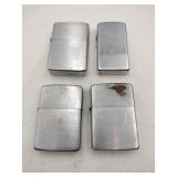 4 Zippo lighters