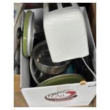 Toaster, pots, pans, etc.